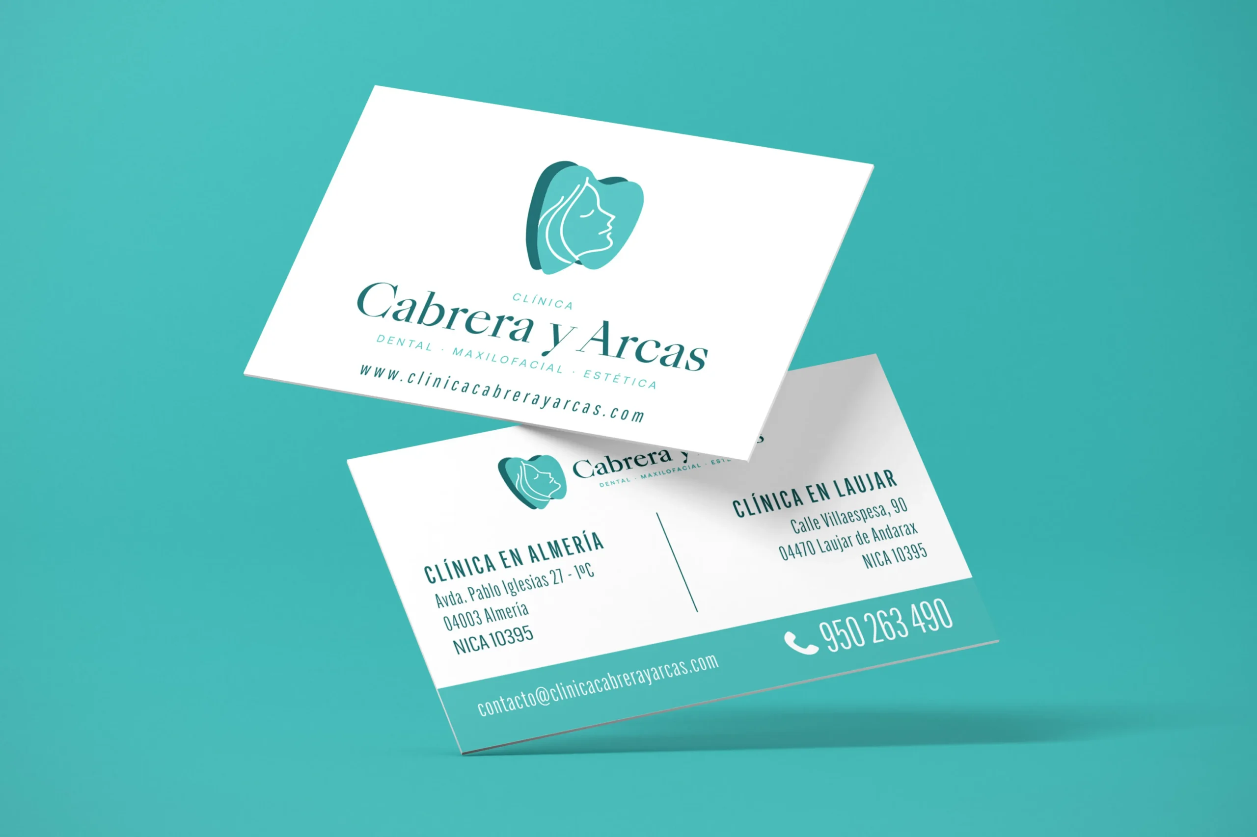 Proyecto de diseño web, identidad visual y comunicación para clínica dental, maxilofacial y estética, desde Almería (España) y Santiago de Chile