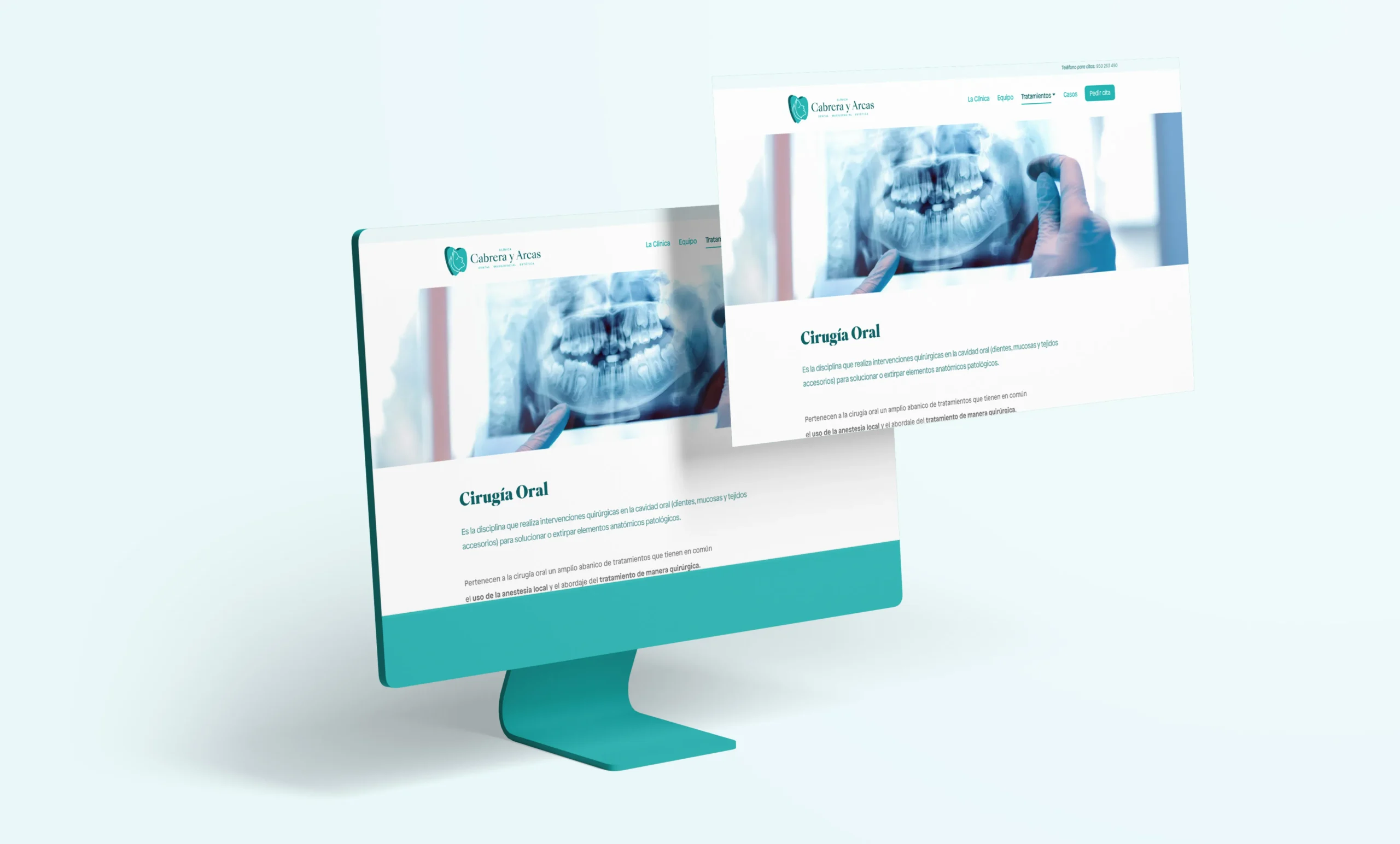 Proyecto de diseño web, identidad visual y comunicación para clínica dental, maxilofacial y estética, desde Almería (España) y Santiago de Chile