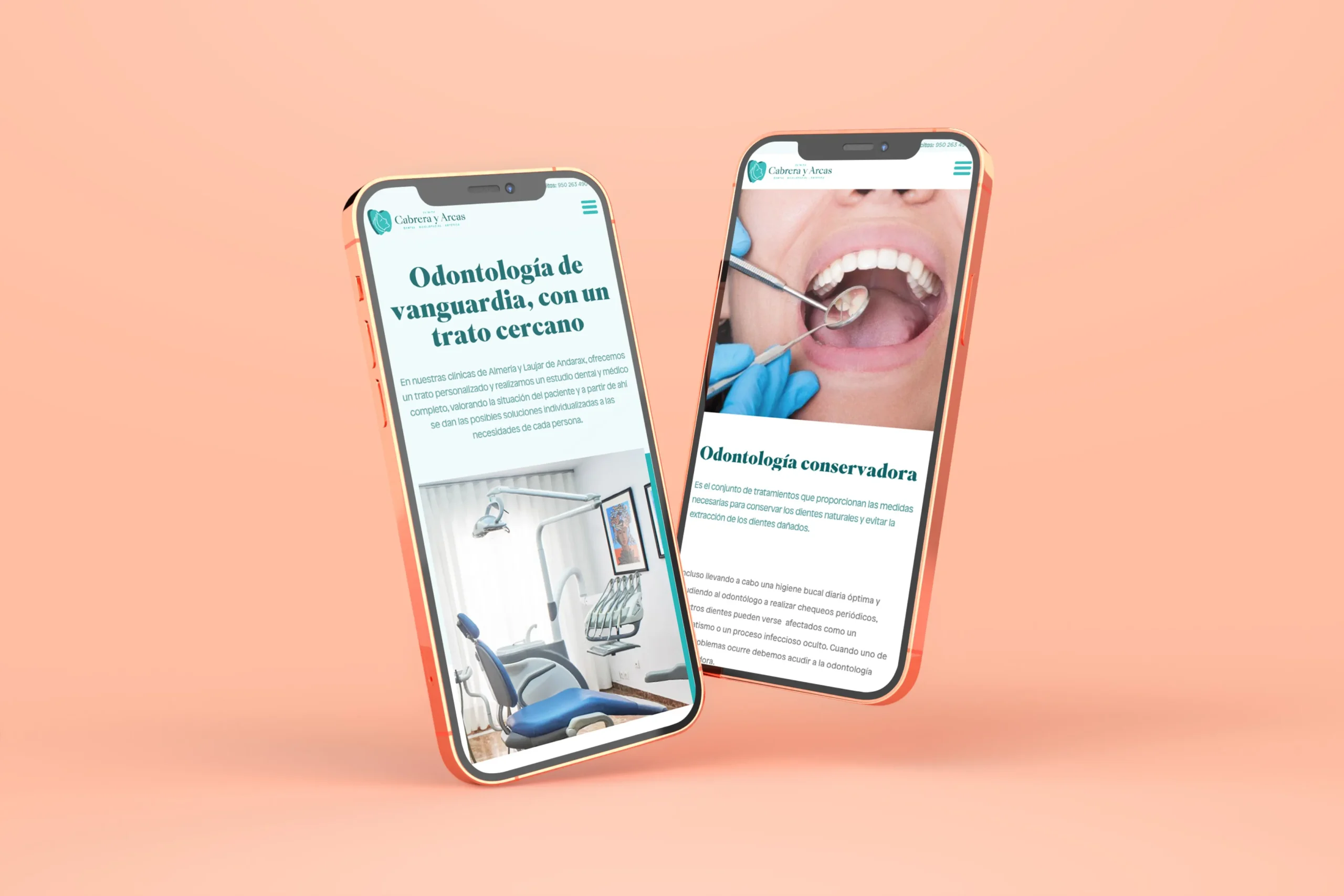 Proyecto de diseño web, identidad visual y comunicación para clínica dental, maxilofacial y estética, desde Almería (España) y Santiago de Chile