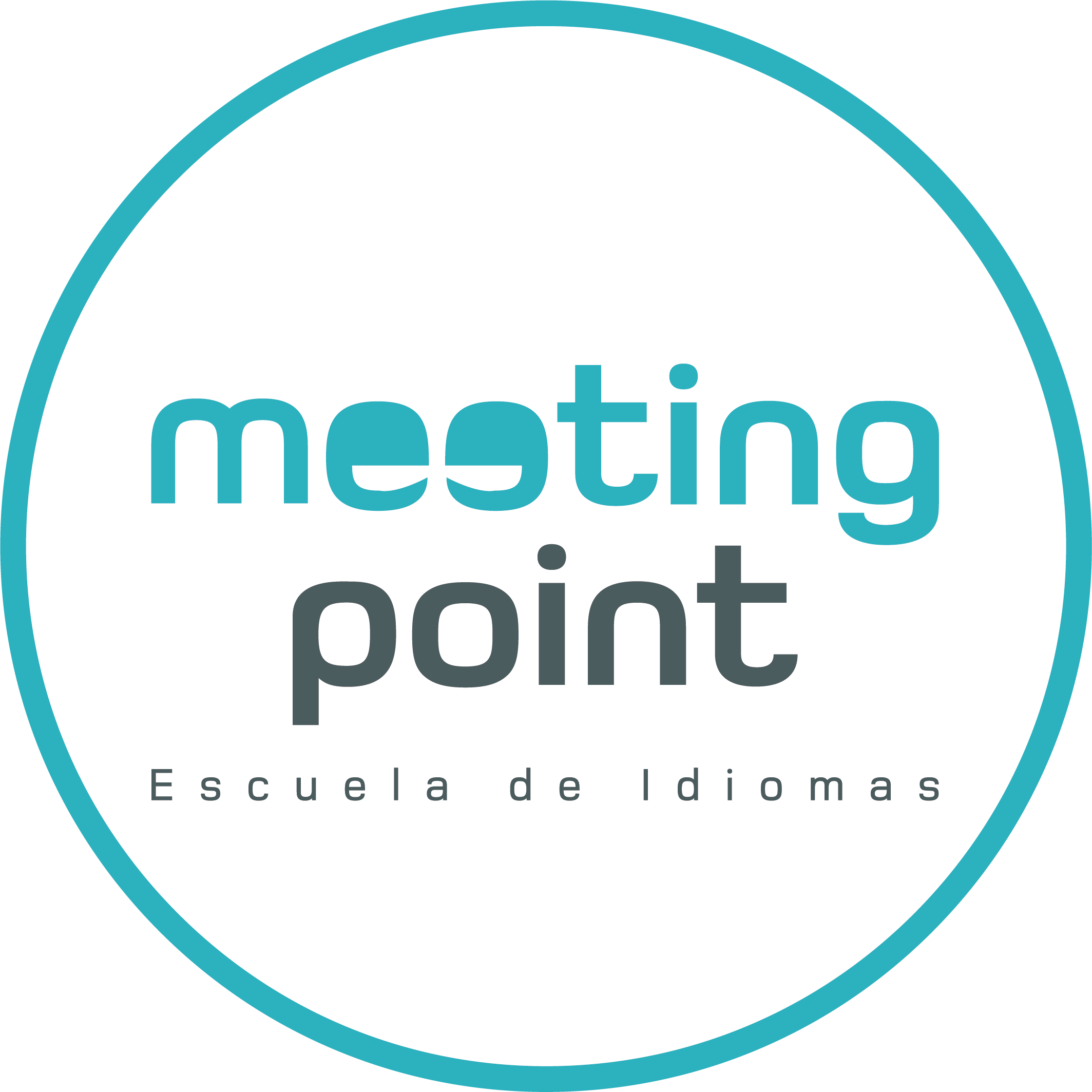 Logotipo Meeting Point Escuela de Idiomas - Academia de Inglés - Roquetas (Almería)