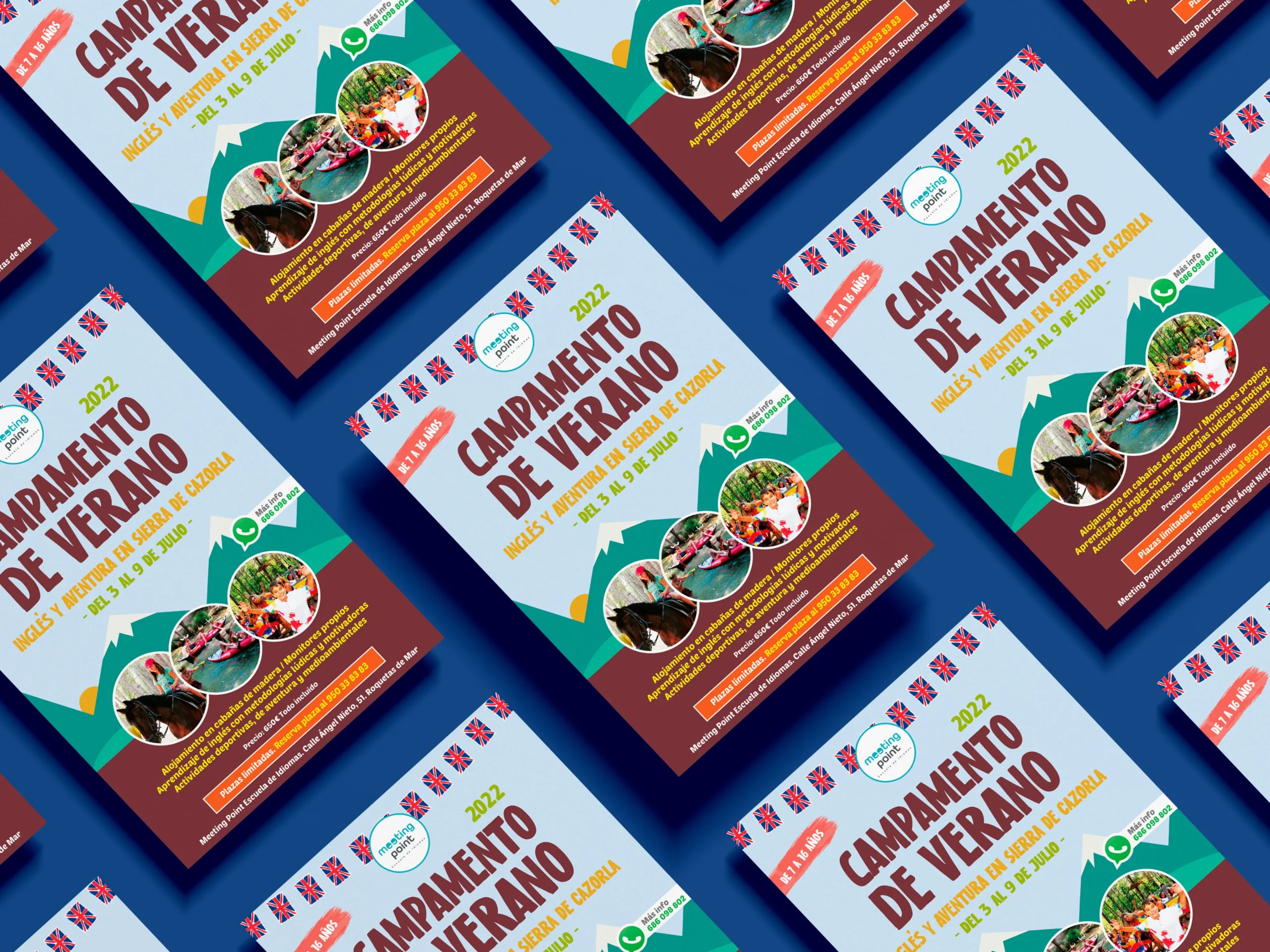 Diseño de paginas web, identidad visual, redes sociales, logotipo y comunicación para academia de clases de inglés en Roquetas (Almería)