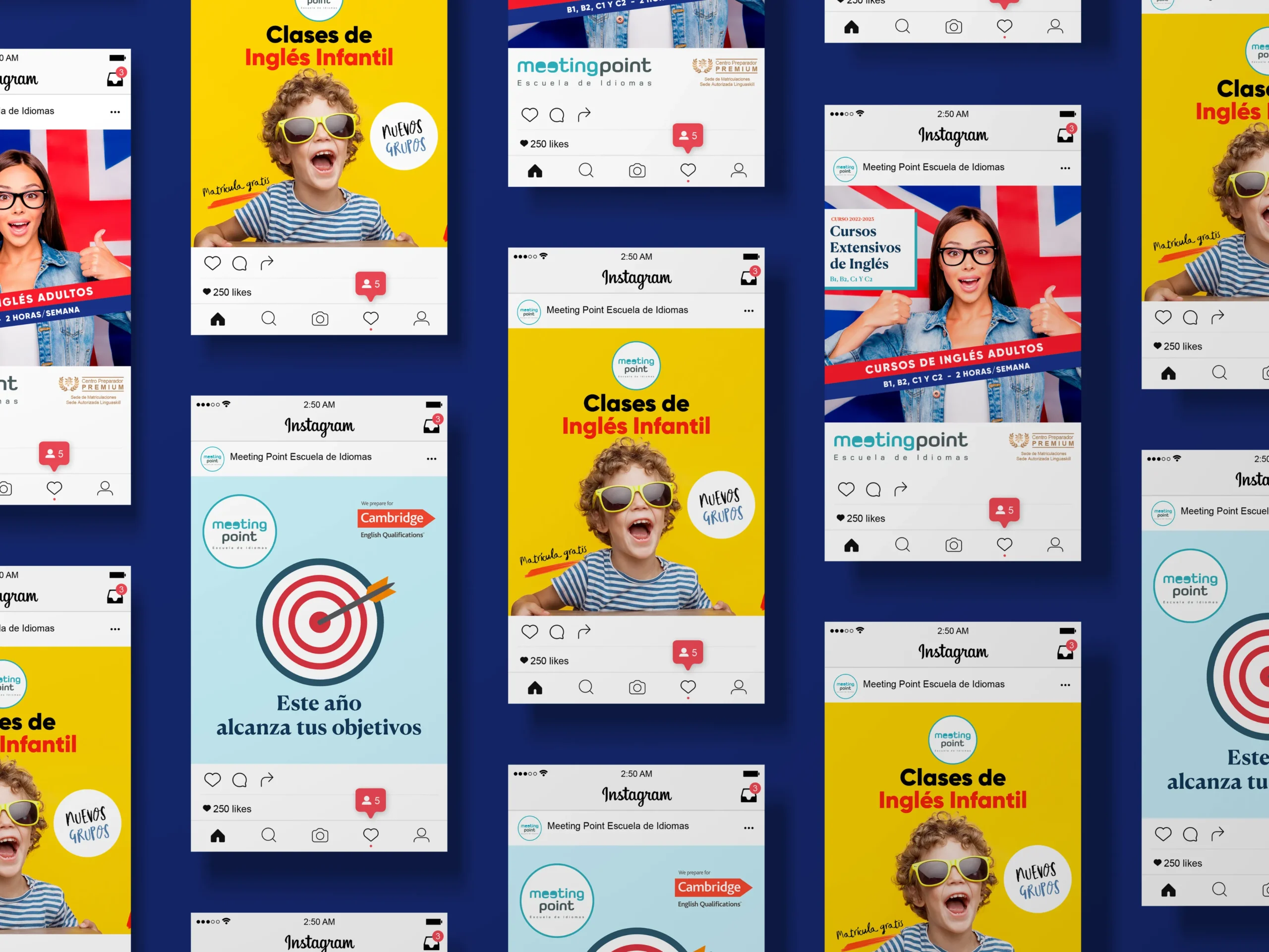 Diseño de paginas web, identidad visual, redes sociales, logotipo y comunicación para academia de clases de inglés en Roquetas (Almería)